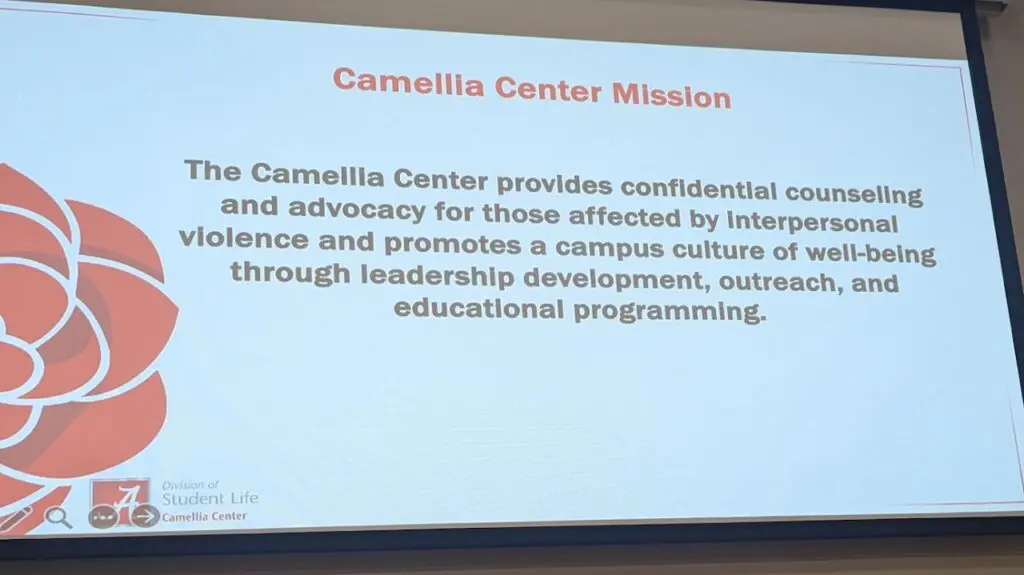 Camellia Center mission statement slide