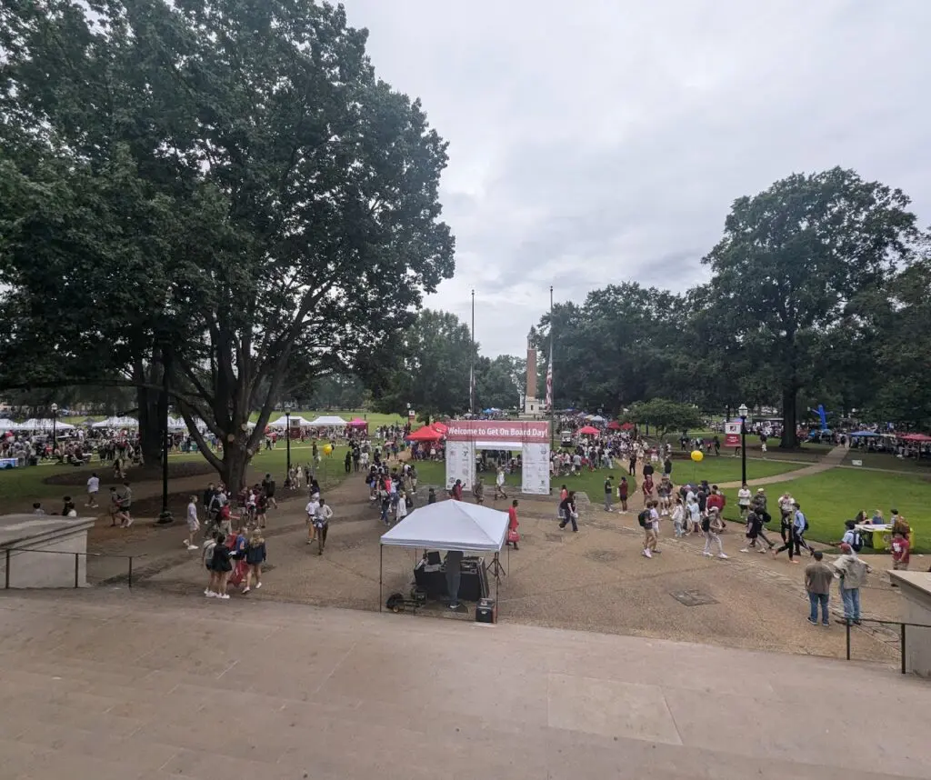 Get On Board Day on the University of Alabama Quad